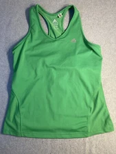 Adidas Tank Top Shirt Womens XL Green  Performance Active Running Work Out *