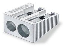 STAEDTLER ALUMINIUM Pencil Sharpeners - Single or Double Hole - Pack of 1,2 or 3