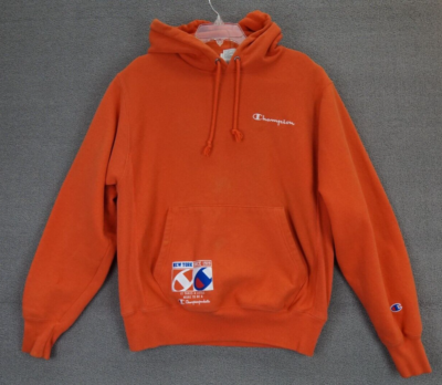 Champion Reverse Weave Men's Hoodie Orange Sweatshirt New York