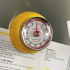 Dulton Kitchen Timer  Vintage Retro Style  Magnetic  Yellow  W7cm ( 2.8in )