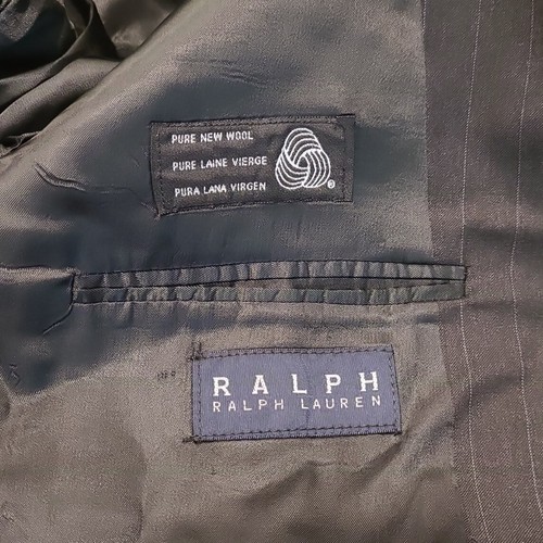 Chaqueta Traje Completo Polo Ralph Lauren a Rayas Mezcla de Lana de Algodón Dos Piezas 40L - Imagen 2 de 14