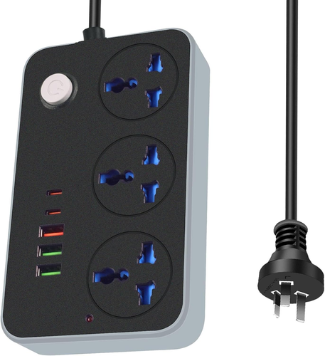 Power Board Universal Power Strip 1.8M Extension Cord with 3 AC Outlets - Picture 8 of 12