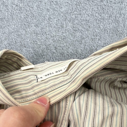Ruehl No. 925 Shirt Mens XL Cream Striped Button Front Long Sleeve Preppy - Picture 10 of 11