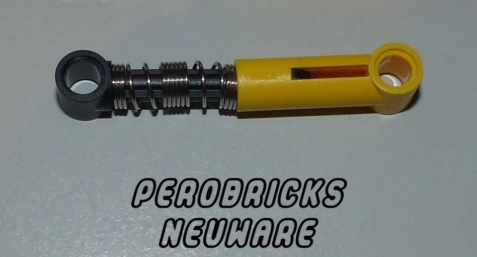 Lego Technic Technik Stoßdämpfer 6,5 lang, gelb/schwarz #731c01 NEUWARE
