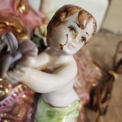 Capodimonte Figural Lamp | Vintage Italian Figurine Lamp | Large, Rare - Picture 8 of 16