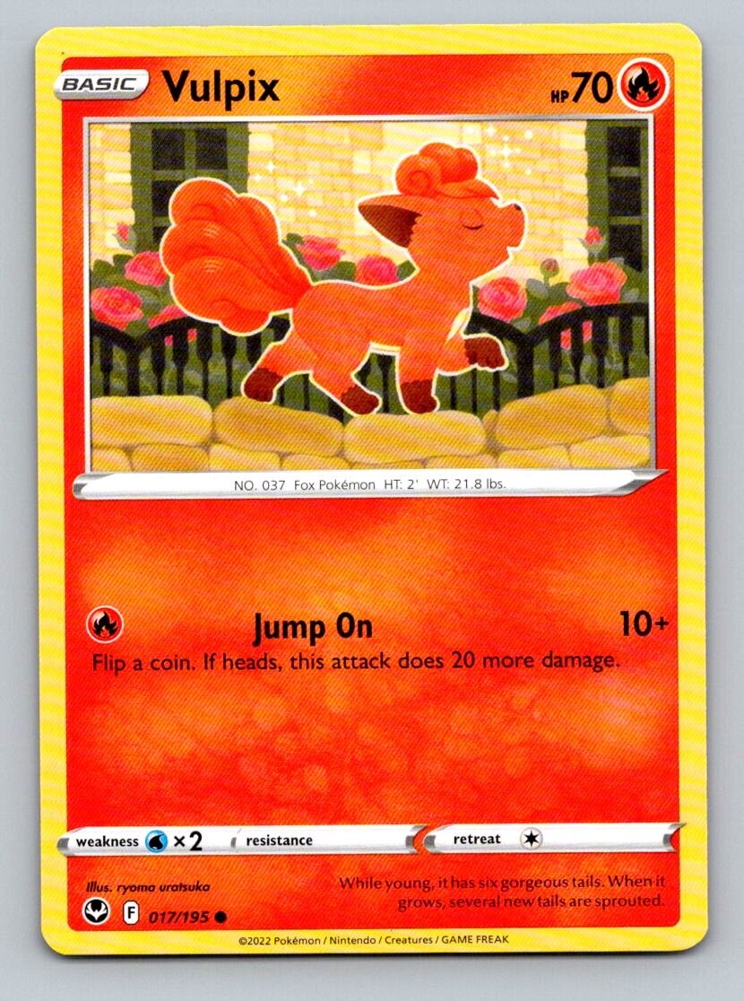 2022 Pokemon Card Silver Tempest Vulpix 17/195