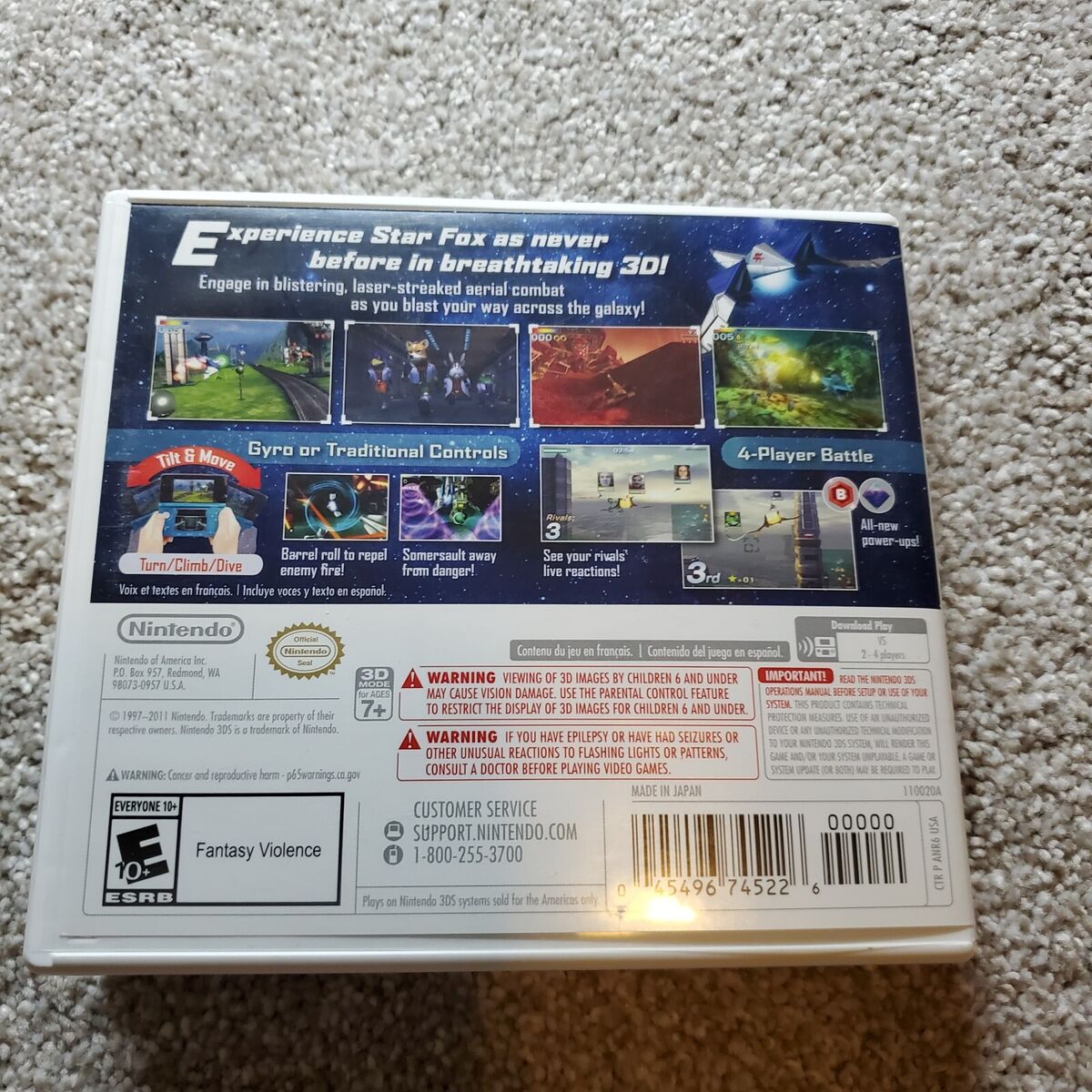 Star Fox 64 3D complete in box Nintendo 3DS starfox 45496745226