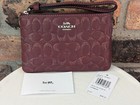 NWT Coach Wristlet Wallet Signature Maroon Glitter
