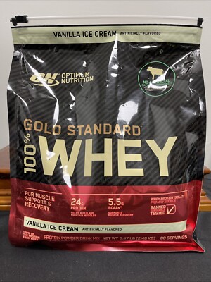 Optimum Nutrition Gold Standard 100% Whey Protein 5.47 lbs 80 Servings Vanilla
