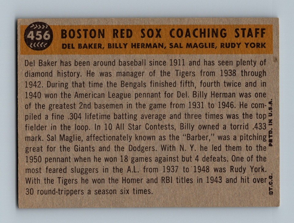 1960-topps-456-boston-red-sox-coaches-vgex-ex-ebay