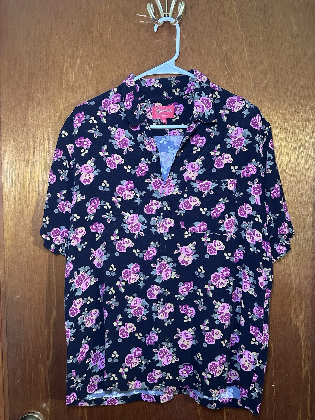 Chemise Supreme Floral Rayon S/S noire MOYENNE