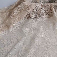 Sheer Lace Hollow Out Mesh Fabric Floral Sheer Flower Dress Craft Costume Trims