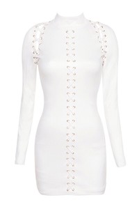 white suede dress