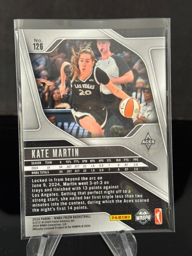 2024 Panini Prizm WNBA Kate Martin 3 Rookie Card Lot RC #148 Variation Aces #126 - Picture 6 of 6