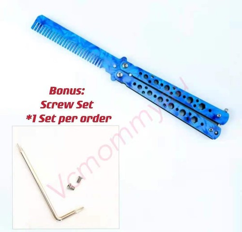 CSGO Rainbow Butterfly Comb knife Metal Folding Practice Trainer Training Tool - Picture 19 of 21
