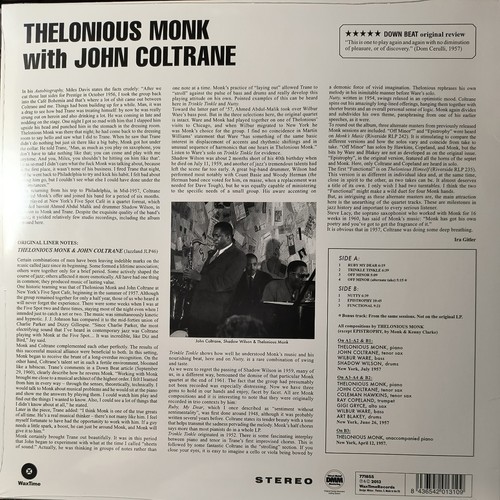 John Coltrane - Thelonious Monk with John Coltrane - Brand New Virgin Vinyl - Imagen 3 de 3