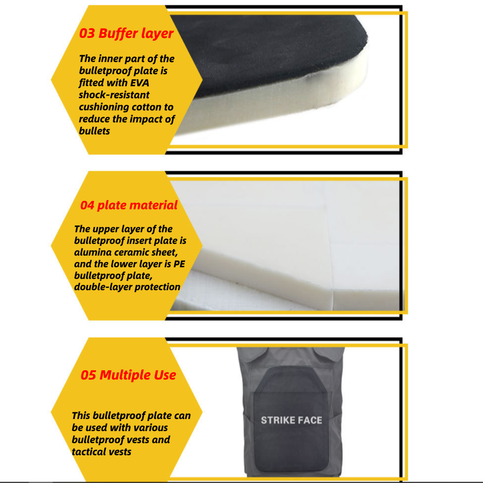 10x12 Bulletproof 3A Ballistic LllA Made In USA Body Armor Insert - Foto 11