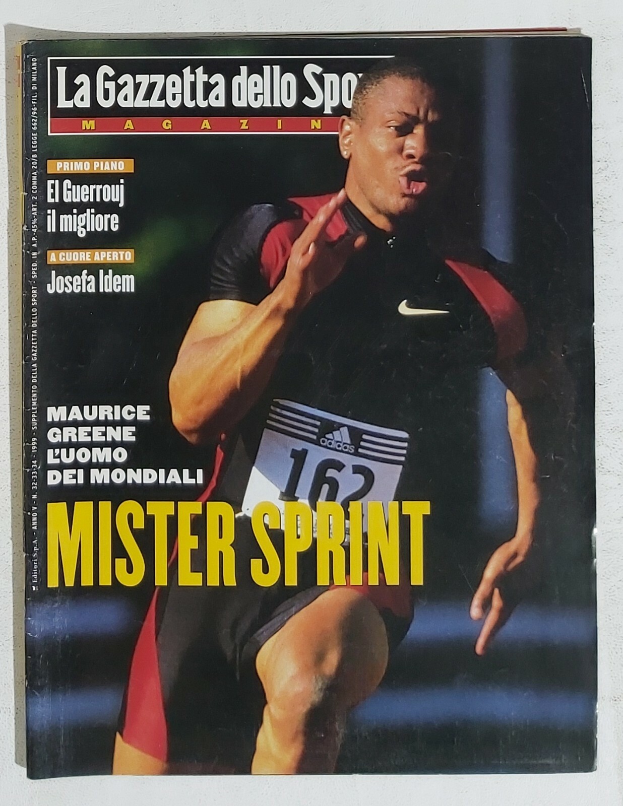 22577 Gazzetta dello Sport Magazine a. V n° 34 1999 - Mr sprint: Maurice Greene