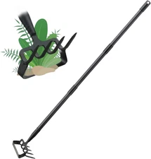 Stirrup Hoe and Cultivator Garden Tool Heavy Duty, Scuffle Loop Hula Action Hoe
