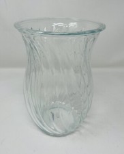 Glass Spiral Clear Vase 8  Tall
