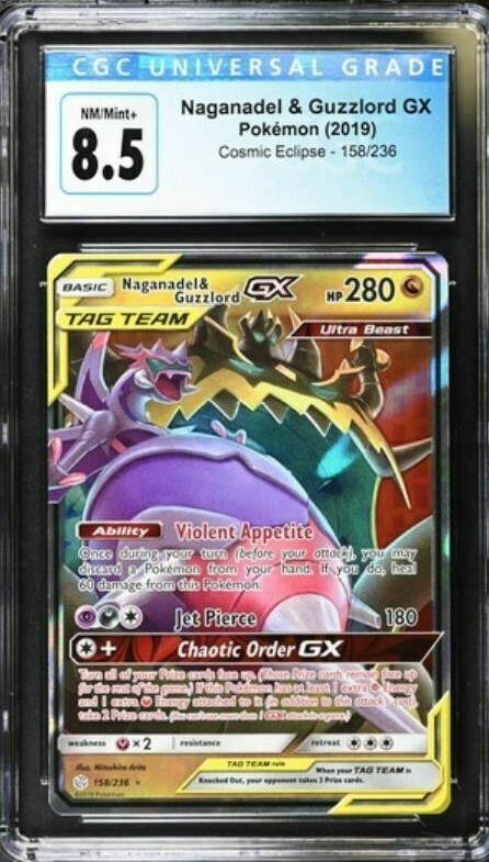 2019 Pokemon Naganadel & Guzzlord GX Cosmic Eclipse 158/236