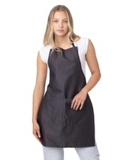 Lot of 72 Big Accessories APR53 Apron 30" Black 2 Front Pockets Adjustable Ties