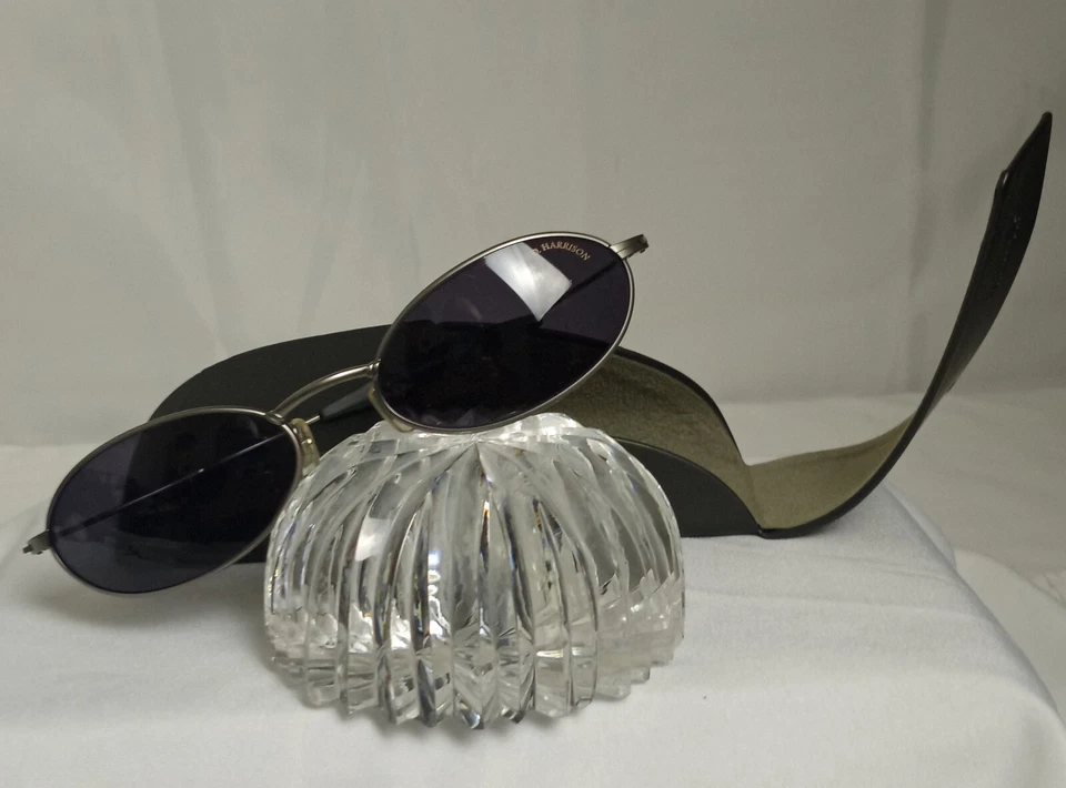 GAFAS DE SOL RARAS D. HARRISON ITALY DH9721 57□19 02 OVALADAS CON MARCO DE METAL DE PELTRE PARA HOMBRE Foto 3 de 4