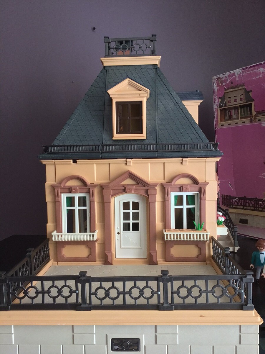 1990 Playmobil Victorian House Mansion 5305 w/Box & 5310 5322 5321