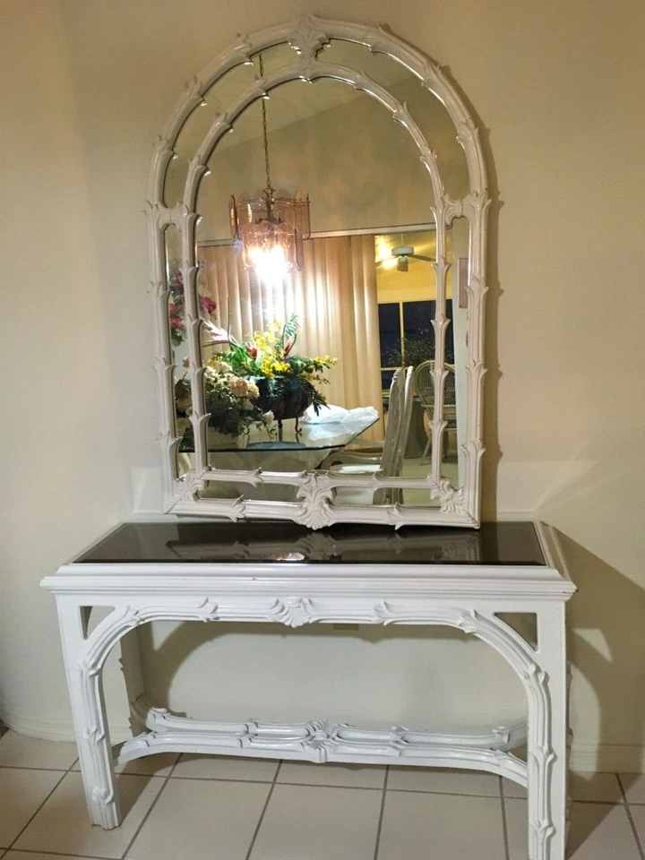 Juego de mesa consola y espejo estilo Gampel Stoll Serge Roche Foto 4 de 4