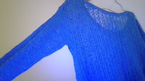 Abercrombie Kids Size Large Bright Blue Loose Knit Long Slv Sweater Beach Cover - Picture 13 of 18