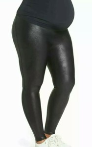 SPANX MAMA FAUX LEATHER BLACK MATERNITY 