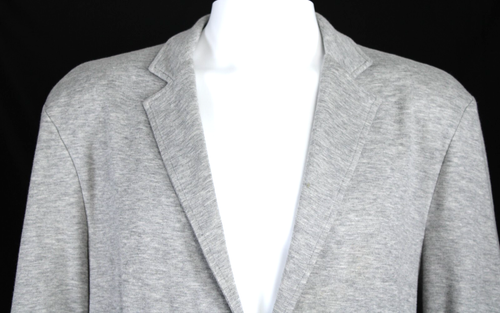 ELEVENTY Gray Cotton Cashmere Knit Notch Lapel Men's Blazer Jacket 2XL XXL - Picture 2 of 8