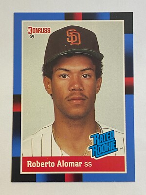   1988 Donruss Baseball Base Card rookie #34 Roberto ALOMAR  