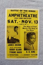 James Brown and B.B. King Battle of the Kings Concert Poster 1971 Chicago__