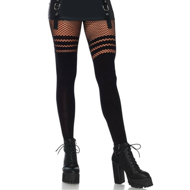 opaque fishnet tights