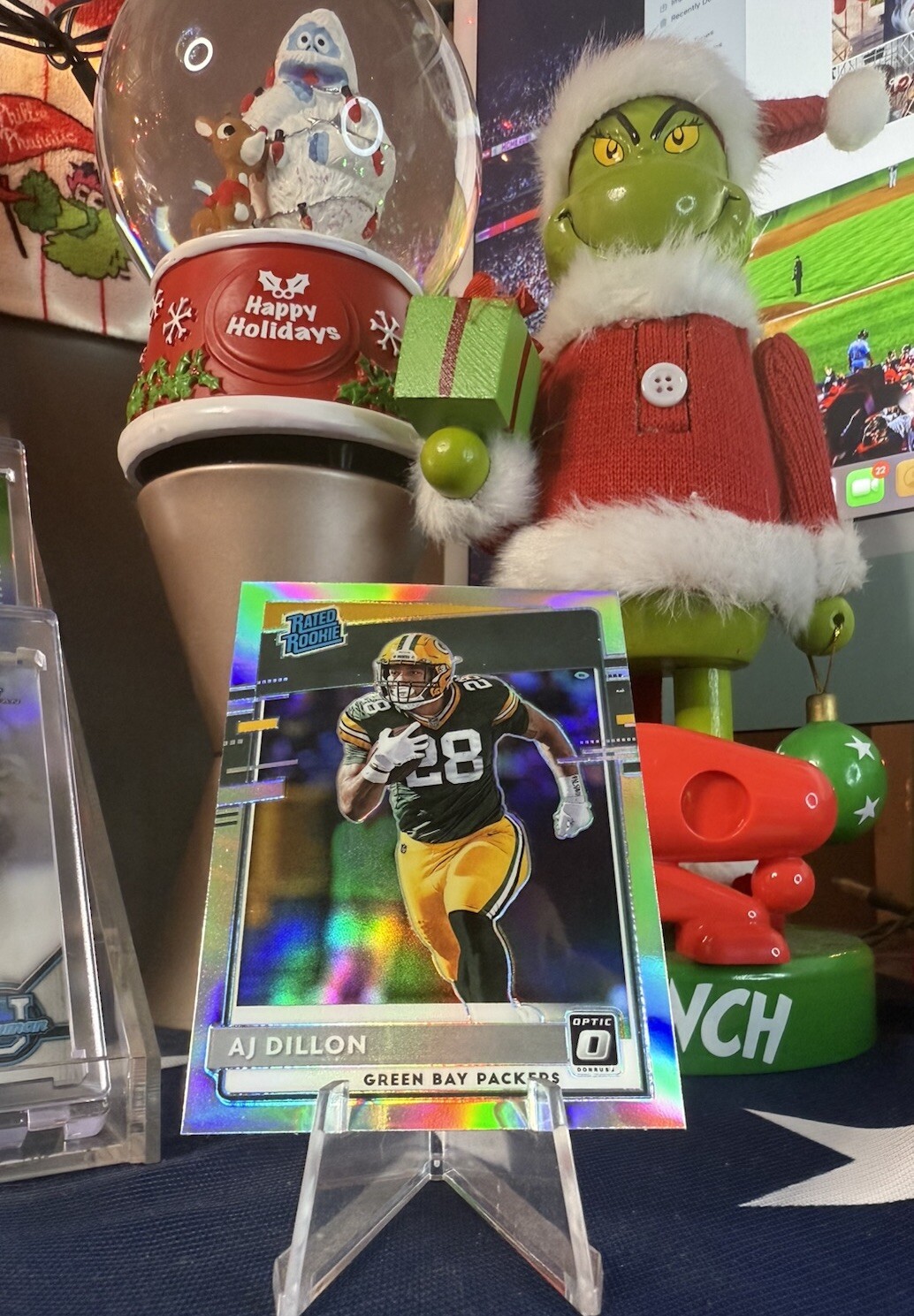 2020 Panini Donruss Optic - AJ Dillon Holo Silver Rated Rookies #174 (RC)