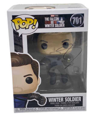 ま*た様 FUNKO セバスチャン スタン ウィンターソルジャー サイン MAR Sebastian Stan Signed Autograph Winter Soldier Funko Pop #701