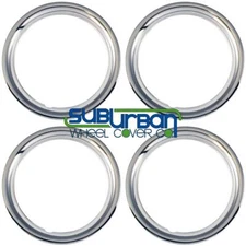 15" Chrome STEEL Trim Rings 1 3/4" Depth Beauty Rings # 1515C by CCI NEW SET/4