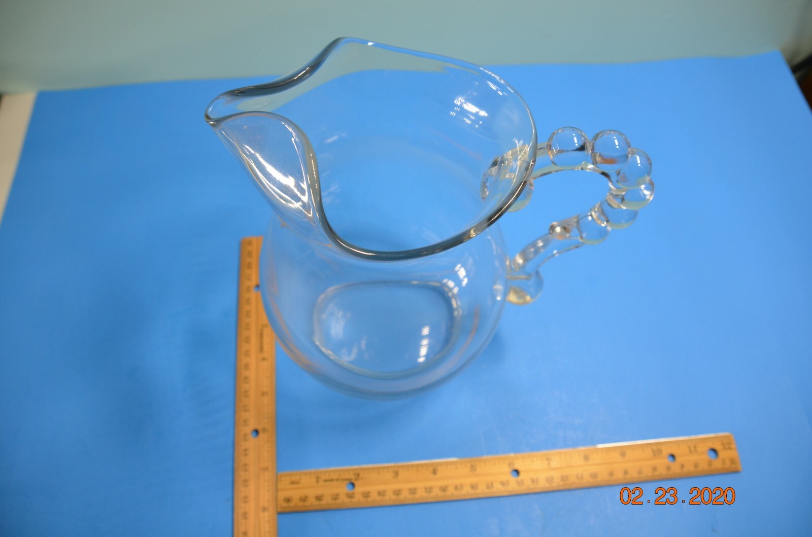 Candlewick Glass Pitcher with crack eBay