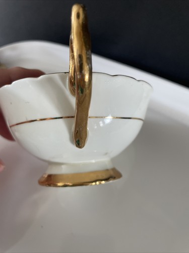 Regency Pareja Romántica Escena de Amor Té Taza Verde Platillo Hueso China Inglaterra - Imagen 10 de 14