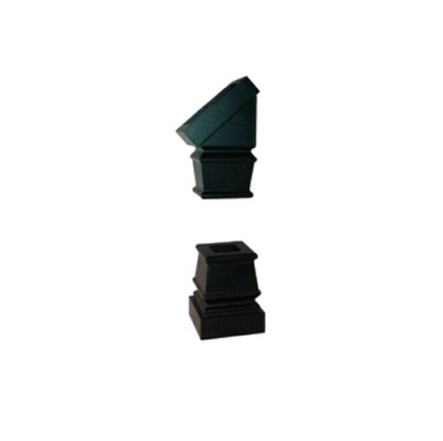 Crown Heritage Srs 2-Pack Flat Black Wrought Iron Baluster Shoes M # BC4989222FB - Picture 5 of 8