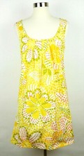J.Crew Women's 2 - Yellow & white floral sleeveless shift sun dress  knee length