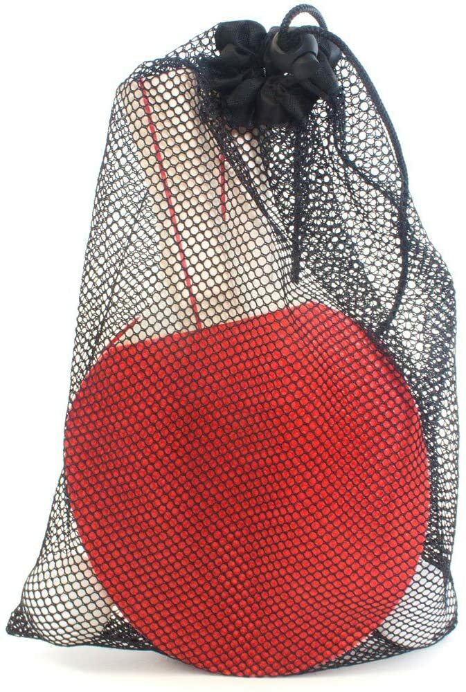 Anywhere Ping Pong Set with 2 Paddles & 3 Ping Pong Balls. (BLACK/GREEN)