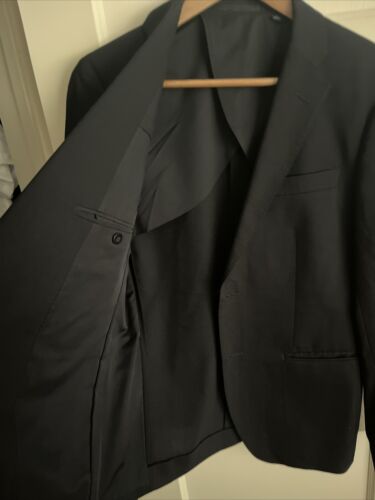 Uniqlo Blazer Men’s Slim Wool Blend Sports Coat Blazer Jacket Dark Navy Blue XS - Picture 4 of 8