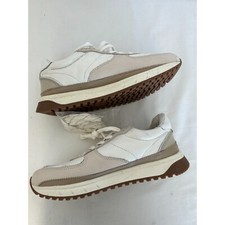 Madewell Kickoff Trainer Sneakers in Neutral Colorblock Leather, Size 9