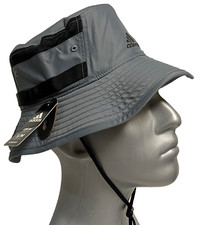 Adidas Men's Victory III Aeroready Bucket Hat Grey/Black UPF 50 Lined Size S/M