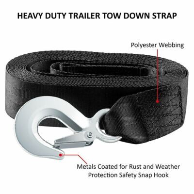 10000LBS MAX DELUXE BOAT TRAILER REPLACEMENT WINCH STRAP 2"x20 - Foto 11