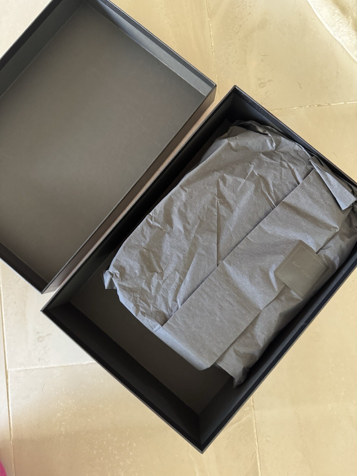 Borsa a tracolla YSL Saint Laurent Sunset media con manico superiore in pelle liscia