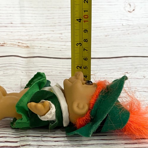 2 Vintage Russ Troll St Patricks Day Dolls Leprechaun Orange Hair Boy & Girl Set - Picture 7 of 7