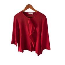 Masai Juna Jacket Boucle Cardigan In Scarlet Sage Women's Small